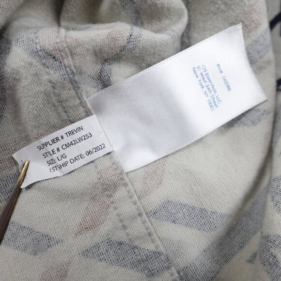 CHAPS Brushed Cotton Moose Shirt Men's Large Thick Chamois Collared Button Up - Picture 5 of 12